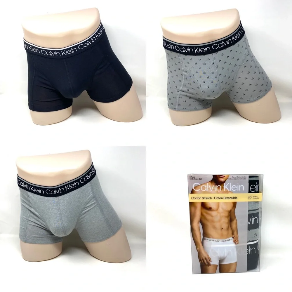 💖MEGA SALE💖Calvin Klein NP24210021 CK 3-pack Cotton Trunk Mens Underwear - Picture 1 of 8